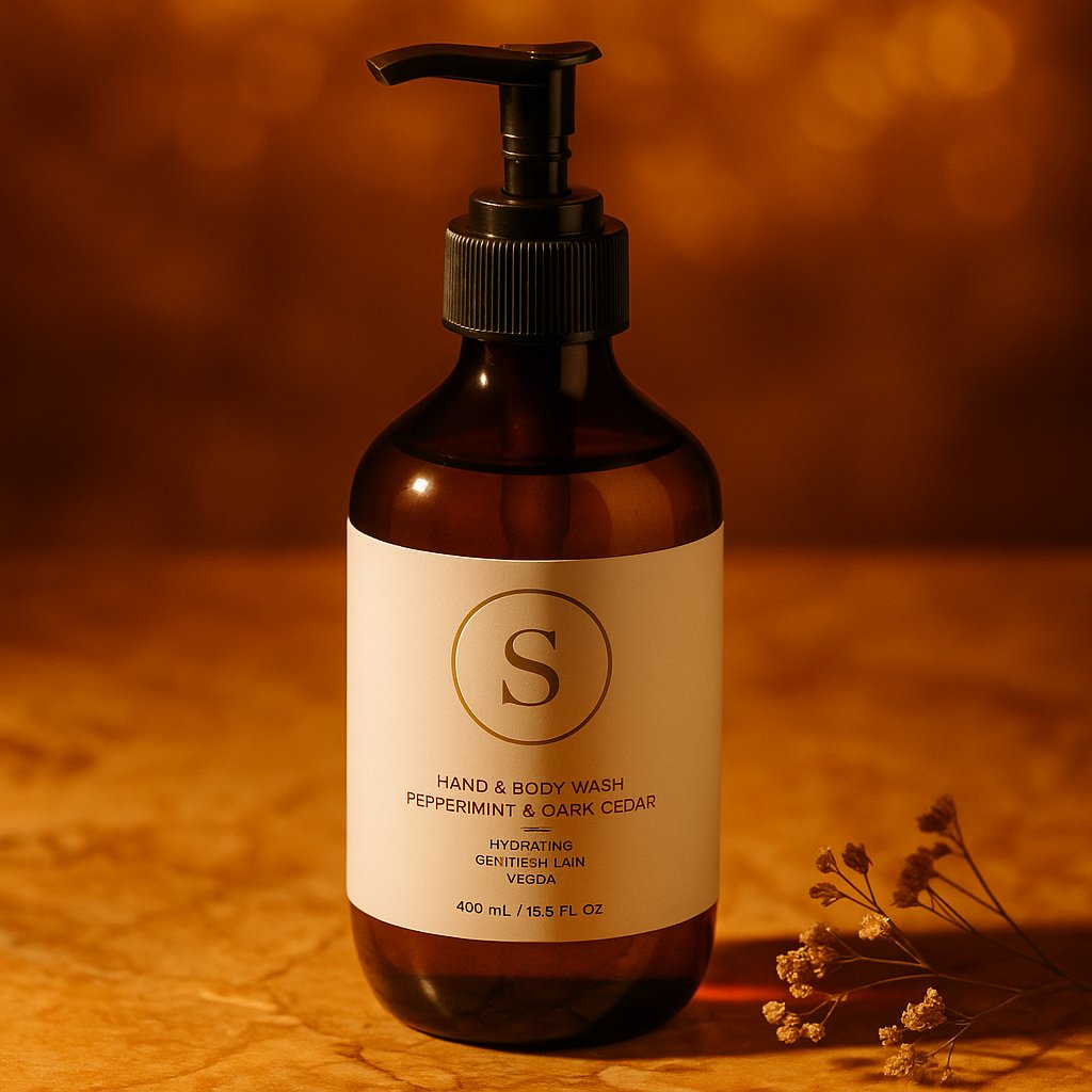 Hand & Body Wash, Peppermint & Dark Cedar | SEREN MAISON